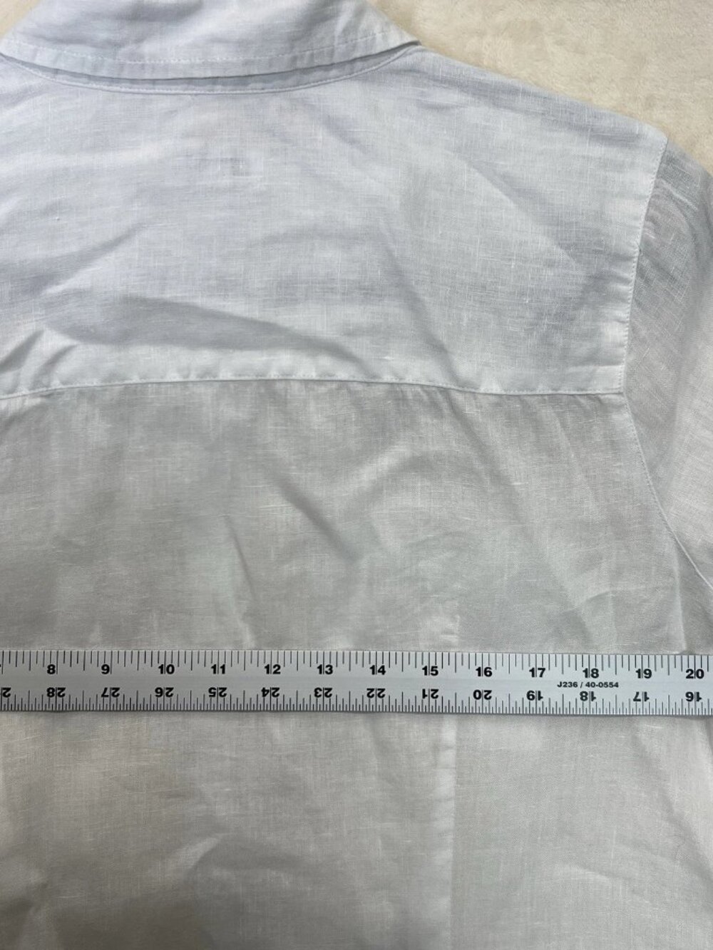 J Jill Love Linen Top Women’s M White Long Sleeve Button Up Beach Resort Cruise - Picture 4 of 9